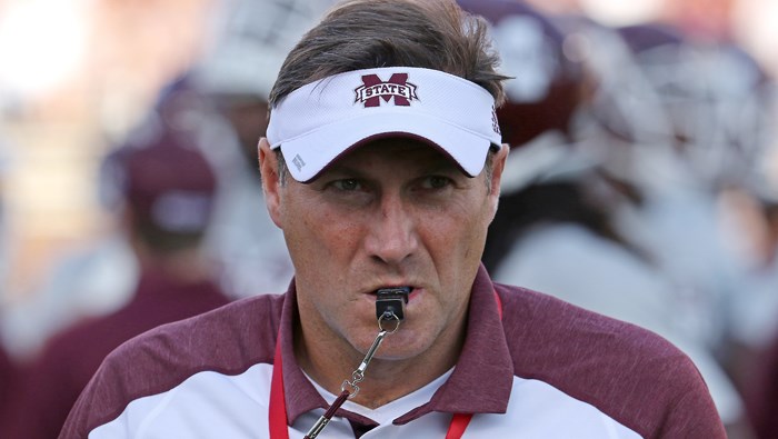 Mississippi State is off to a shaky start and coach Dan Mullen is looking for answers against LSU. (Source: AP/Jim Lytle)