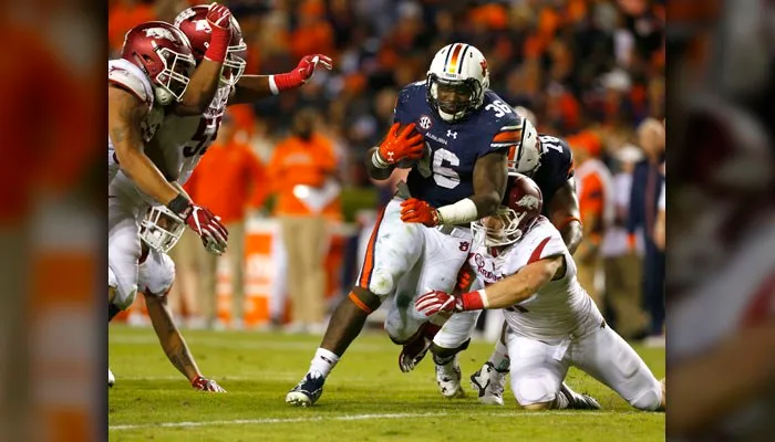 Kamyrn Pettway is banged up, but he's going to have to play like he's not to have a chance against Bama. (AP Photo/Butch Dill)