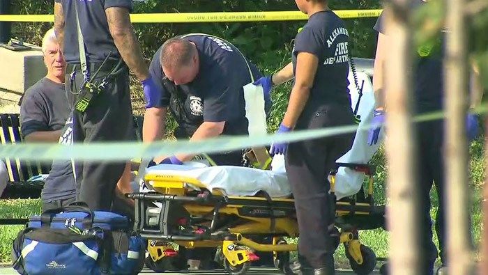 Shots were fired during a GOP lawmakers baseball practice Wednesday in Alexandria, VA. (Source: CNN)