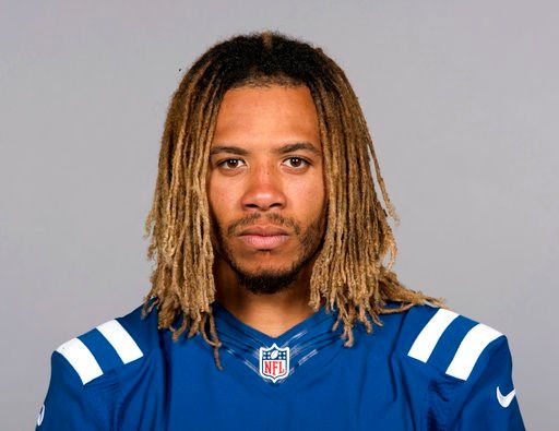 (AP Photo, File). FILE - This June 13, 2017 file photo shows Indianapolis Colts football player Edwin Jackson.  Jackson, 26, was one of two men killed when a suspected drunken driver struck them as they stood outside their car along a highway in Indian...