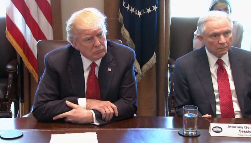 Attorney General Jeff Sessions reportedly said he'd consider resigning if President Donald Trump fired Deputy Attorney General Rod Rosenstein. (Source: CNN/Pool)