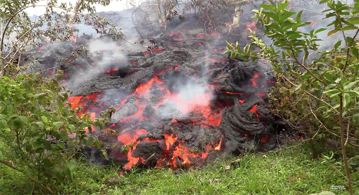 Eruptions on Kilauea's east rift zone have continued for more than a week. (Image: Hawaii News Now)
