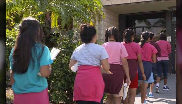 Children are seen at a detention center in Homestead, FL. Questions remain as to how these children will be reunited with their parents. (Source: US Health & Human Services/CNN)