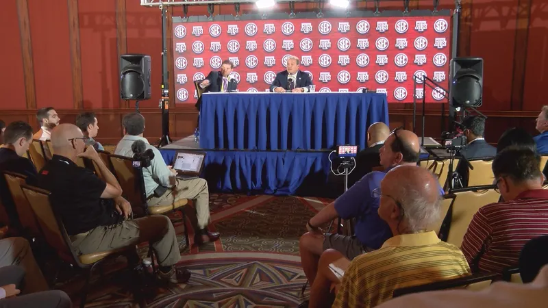 Jimbo Fisher SEC Media Days (Source: WSFA 12 News)