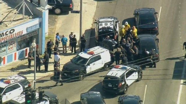 Police in Los Angeles are responding to a shooting at a Trader Joe’s in the Silver Lake area, according to KCBS. (Source: KCBS/KCAL/CNN)