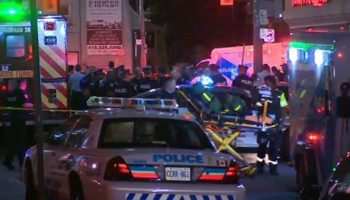 The suspected shooter died of a gunshot wound on scene, according to police. (Source: CBC News/CNN)