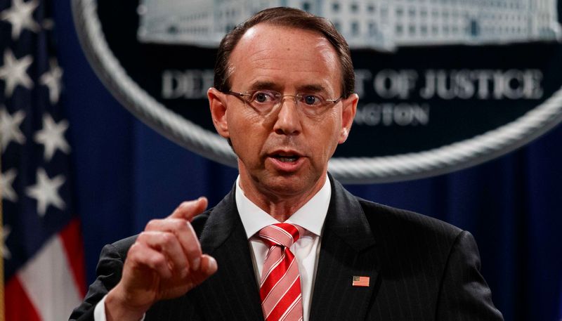 The impeachment proceedings against Deputy Attorney General Rod Rosenstein were initiated by GOP lawmakers. (AP Photo/Evan Vucci)