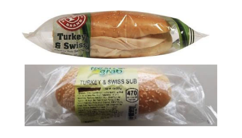 Listeria concerns prompted the recall of packaged sandwiches distributed in 11 states. (Source: U.S. Food and Drug Administration)