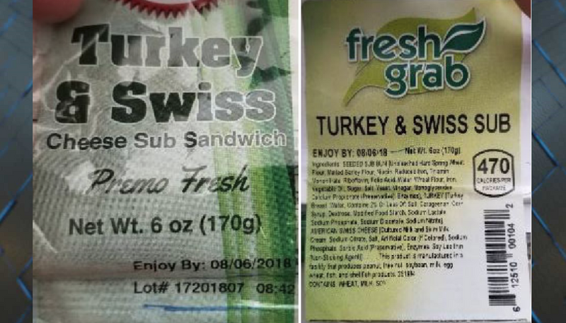 The FDA announced the sandwich recall over the weekend. (Source: U.S. Food and Drug Administration)