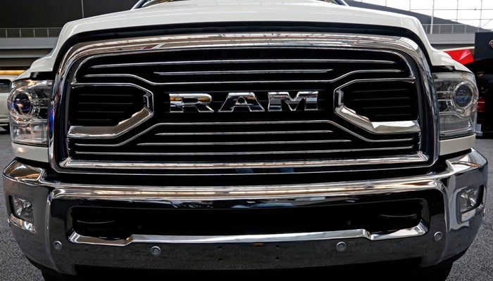 More than 1 million Ram trucks are affected by a defect in the tailgate latch. (AP Photo/Gene J. Puskar)
