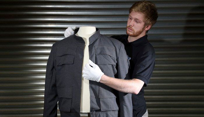 A jacket from a Star Wars movie is expected to fetch over $1.3 million when film enthusiasts are treated an auction of rare movie memorabilia. (Source: Andrew Matthews/PA via AP)