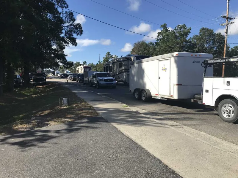 Traffic backs up on S.C. 544 in Horry County ahead of the start of evacuations before Hurricane Florence. (Source: WMBF News)