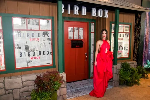(Photo by Charles Sykes/Invision/AP, File). FILE - In this Dec. 17, 2018 file photo, Sandra Bullock attends a screening of "Bird Box" at Alice Tully Hall in New York. Netflix lifted the usually tightly sealed lid on its viewership numbers in a recent t...