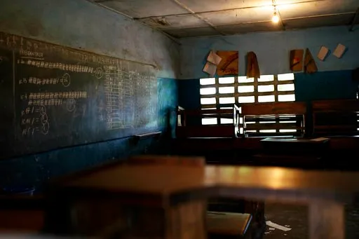 (AP Photo/Jerome Delay). This photo taken Friday Jan. 4, 2019 shows a blackboard with presidential election results for that specific polling station, in a school in Kinshasa, Congo. Congo faces what could be its first democratic, peaceful transfer of ...
